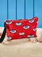 Set Toiletry Bag in Red color 21cm