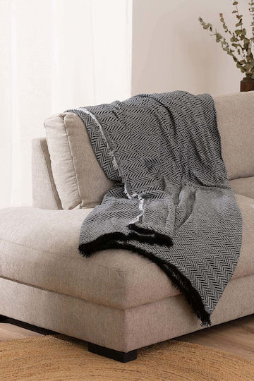 Sofazip Διθέσιου Καναπέ Π180xΜ260cm Soft Black