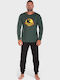 Men's Cotton Pyjamas Nina Club Pac Man Green Nc26590-2-Olive