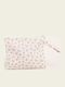 Kulturbeutel Floral in Beige Farbe 29cm