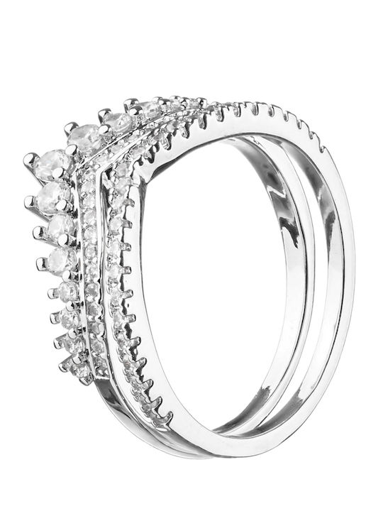 The Gem Stories Set Rings with Zircon made of Silver