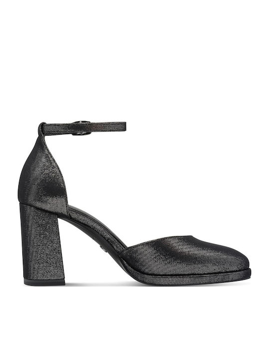 Tamaris Pantofi cu toc cu Curea Pewter Glam