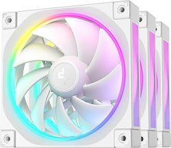 Deepcool FL12 Case Fan 120mm 3τμχ Λευκό