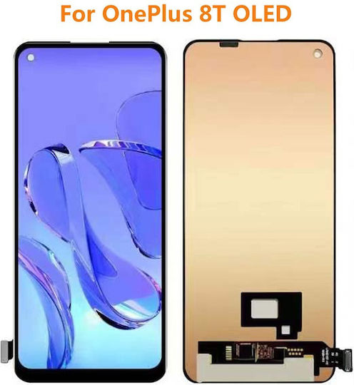 Οθόνη OLED 2020 με Μηχανισμό Αφής για OnePlus 8T KB2000 KB2001 KB2003 KB2005 (Μαύρο)