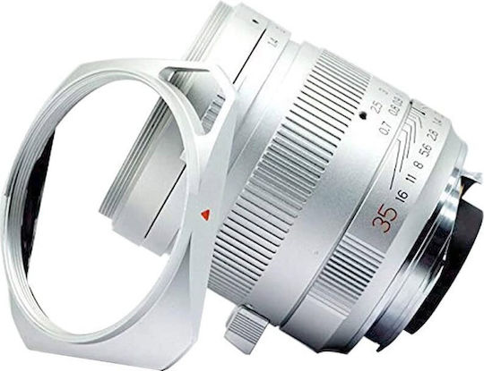 TTArtisan Full Frame Camera Lens 35mm F1.4 ASPH Wide Angle for Leica M Mount Silver