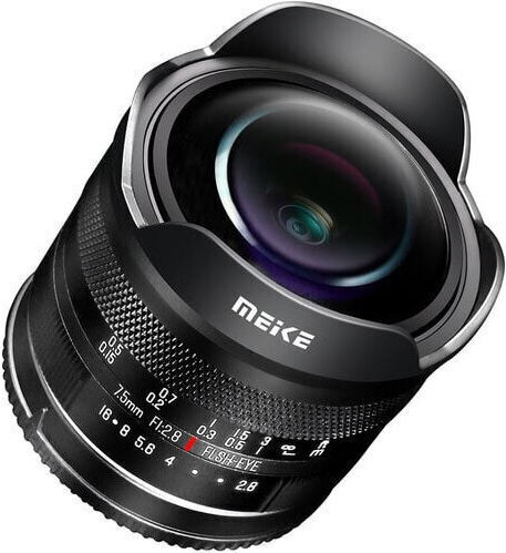 Meike Crop Obiectiv Foto 7.5mm F2.8 Ochi de pește pentru Montura Fujifilm X Black