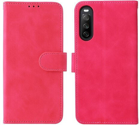 Suport Vizualizare Față Wallet Piele artificială Fuchsia (Xperia 10)
