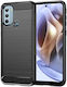 Carbon Fiber Back Cover Silicone Black (Moto G31)