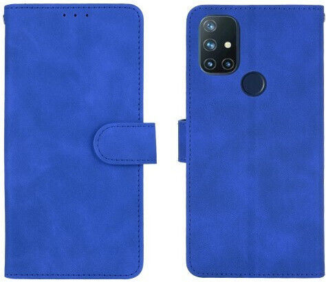 Halterung Brieftasche Synthetisches Leder Blau (OnePlus Nord N10)