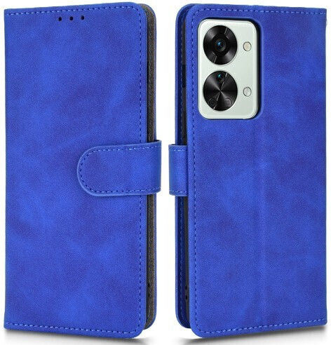 Halterung Brieftasche Synthetisches Leder Blau (OnePlus Nord 2T)