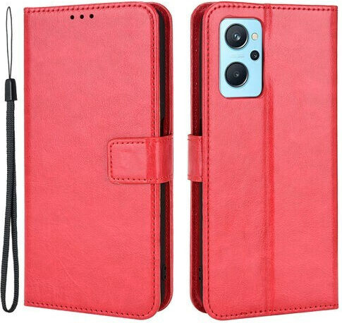 Wallet Δερματίνης Κόκκινο (Realme 9iOppo A76)