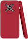 Cover Microfiber Interior Camera Protection Umschlag Rückseite Silikon Rot (Huawei Nova Y90)