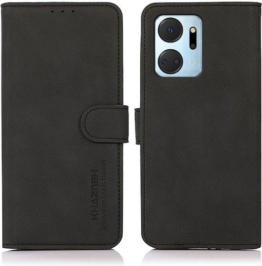 Handyhülle Brieftasche Honor X7a 4g Matt Schwarz