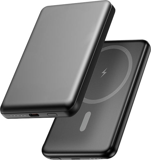 Akashi MagSafe Power Bank 5000mAh 15W mit USB-A Ausgangsanschlüsse und USB-C Ausgangsanschlüsse Power Delivery Graue