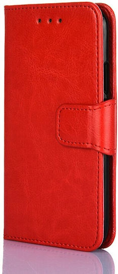 Crystal Texture Wallet Synthetic Leather Red (Vivo V21 5G)