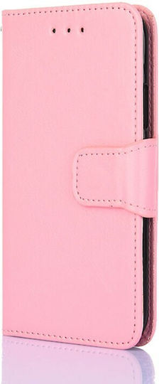 Crystal Texture Brieftasche Synthetisches Leder Rosa (Vivo V21 5G)