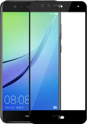 Закалено стъкло Черен (Huawei P10 Lite черен)
