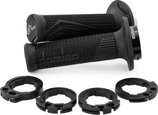 Χειrogripuri Pereche Mx D100 D-lock Negre Lock On Grips D10046c4000a9-0 Domino