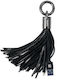 Remax Tassels Ring Keychain USB-A to Lightning Cable Black 0.08m (GZ-3140)