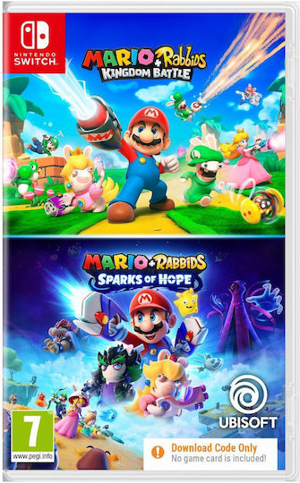 Mario + Rabbids Double Pack - Kingdom Battle / Sparks of Hope (Code In A Box) Switch Game