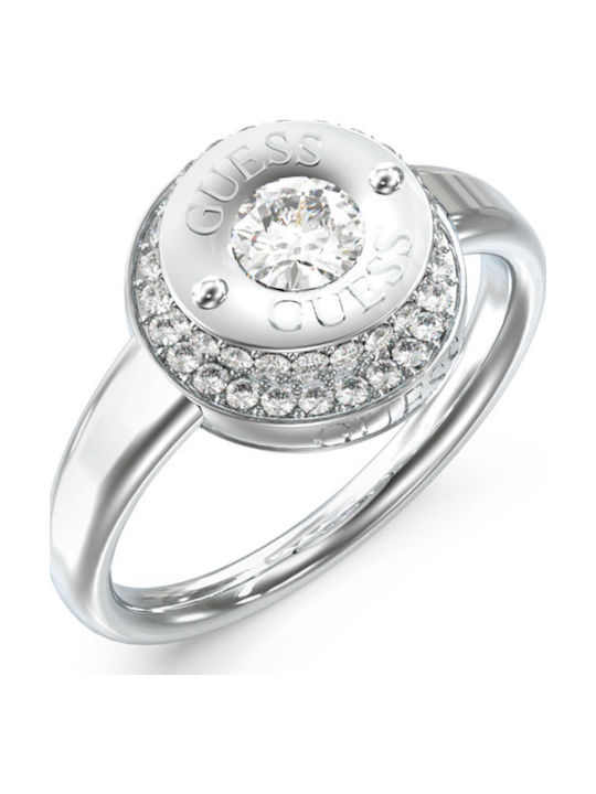 Guess Ring with Stones made of Steel