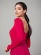 Damen Bluse Langärmelig Fuchsia