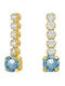Victoria Cruz Earrings made of Silver Gold Plated with Stones