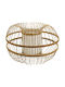 Polihome Field Φαναράκι Rattan Επιτραπέζιο Μπεζ 40x40εκ.