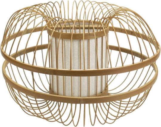 Polihome Field Φαναράκι Rattan Επιτραπέζιο Μπεζ 40x40εκ.