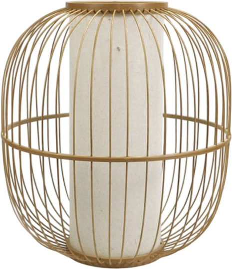 Polihome Basket Φαναράκι Rattan Επιδαπέδιο Μπεζ 36x36εκ.