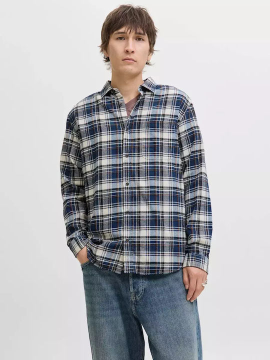 Jack & Jones Μακρυμάνικo Φανελένιο Πουκάμισο Κα...