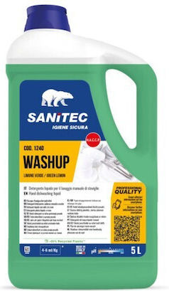 Sanitec Washup Lichid De Spălat Vase Detergent Pentru Spălare Manuală 5l 5,1 Kg