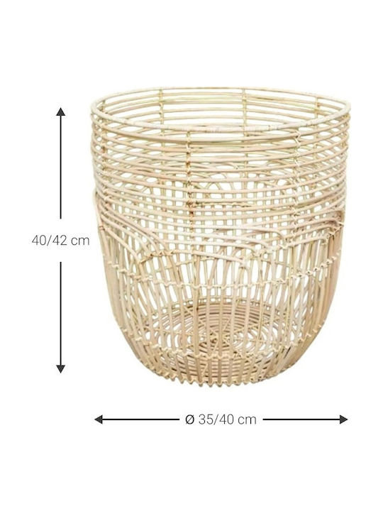 Polihome Set of Decorative Baskets Straw 35x35cm 2pcs