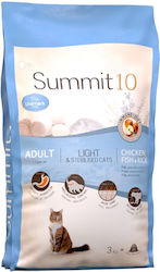 Summit10 Dry Cat Food Low Fat For Neutered Adult Cats Chicken Rice & Fish 3kg Summit10 Dry Cat Food Low Fat For Neutered Adult Cats Chicken Rice & Fish 3kg