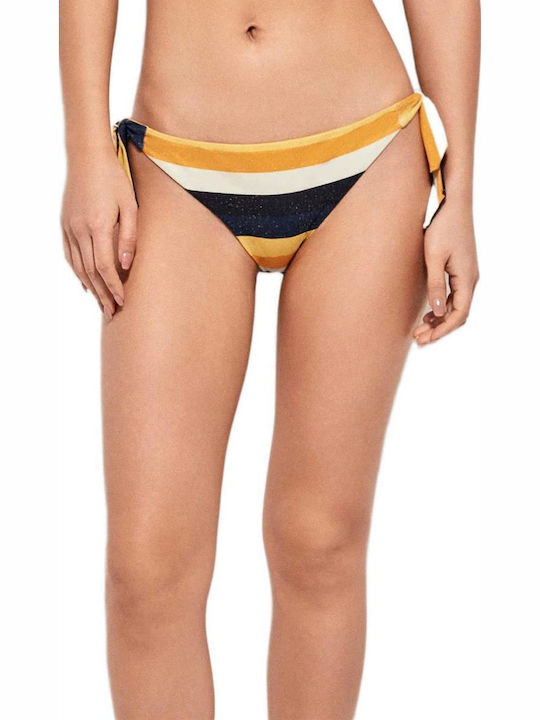 Bikini Slip with Ties Striped