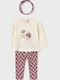 Kinder-Set mit Leggings Winter 3Stück Pink