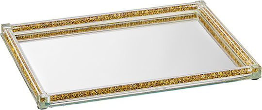 Rectangular Decorative Tray with Mirror