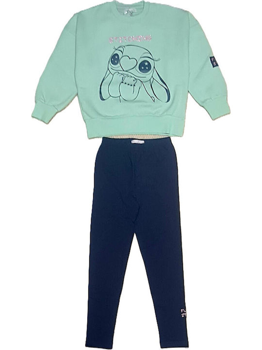Funky Kinder-Set mit Leggings Winter 2Stück Grün