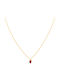 Savvas Design Necklace from Gold Plated Silver with Zircon