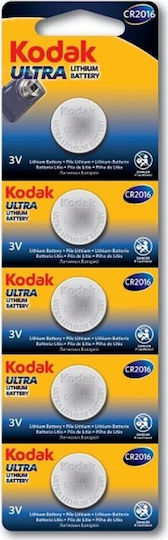 Kodak Ultra Batterien Lithium für Uhren CR2016 3V 5Stück