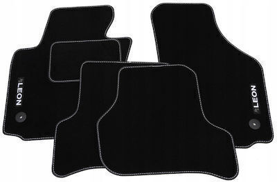 Me Premium Set of Front and Rear Mats 4pcs for Seat Leon 2005-2012 Black