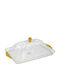 Keskor Tortieră Plastic cu Capac Auriu 46.5x28x16buc