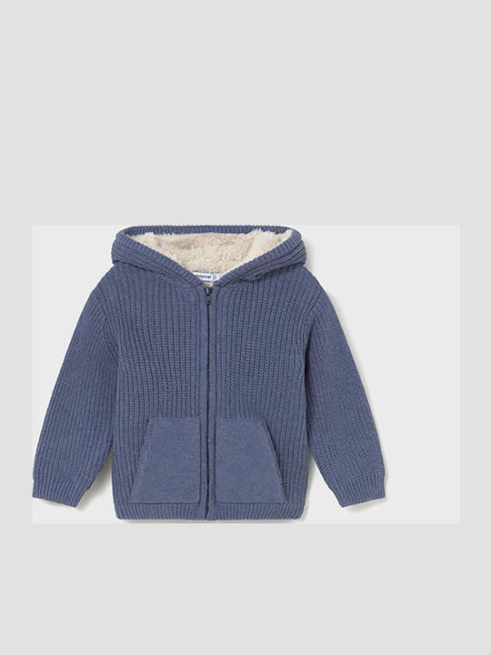 Kids Cardigan with Hood Blue
