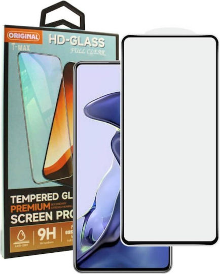 T-Max 3D 0.2мм Пълно лепило Закалено стъкло Черен (Realme 14T)