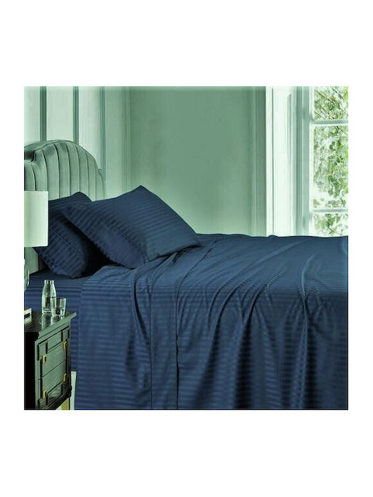 Kotonia Home Чаршаф Кралица 220x240см. Navy Blue