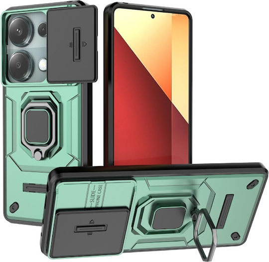 Sliding Camshield Back Cover Plastic Verde (Redmi Note 14S)