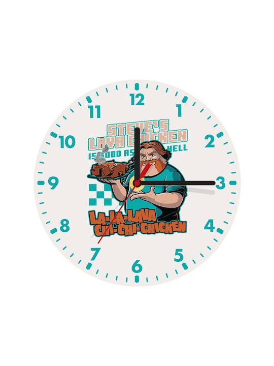 Koupakoupa Steves Lava Chicken Wall Clock Wooden Ø20cm