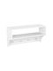 Pakketo Wall Hanger Crosta Wooden 8 Hooks White 80x8x28cm