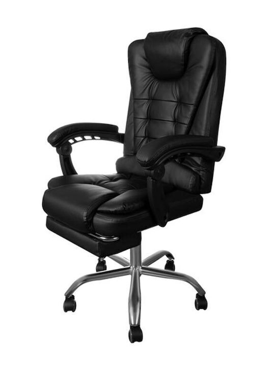 Reclining Office Chair with Adjustable Arms Black