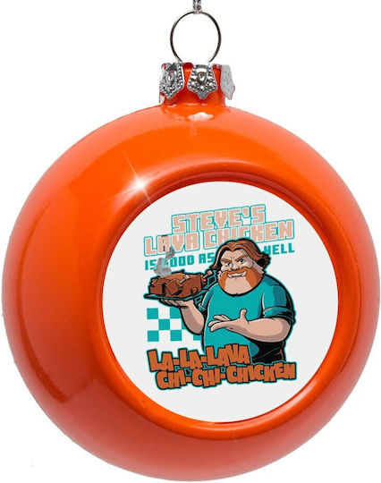 Steves Lava Chicken Hängendes Kugel Ornament Ornament Kunststoff Orange 8cm